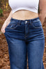 The Erin from Lovervet: High-Rise Wide Leg Cropped Tummy Control Denim