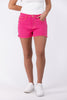 The Claire from Judy Blue: High-Rise Garment Dyed Pkt Embroidery Denim Shorts