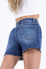 The Olivia from Lovervet: High-Rise Patched Pocket Button Fly Denim Shorts