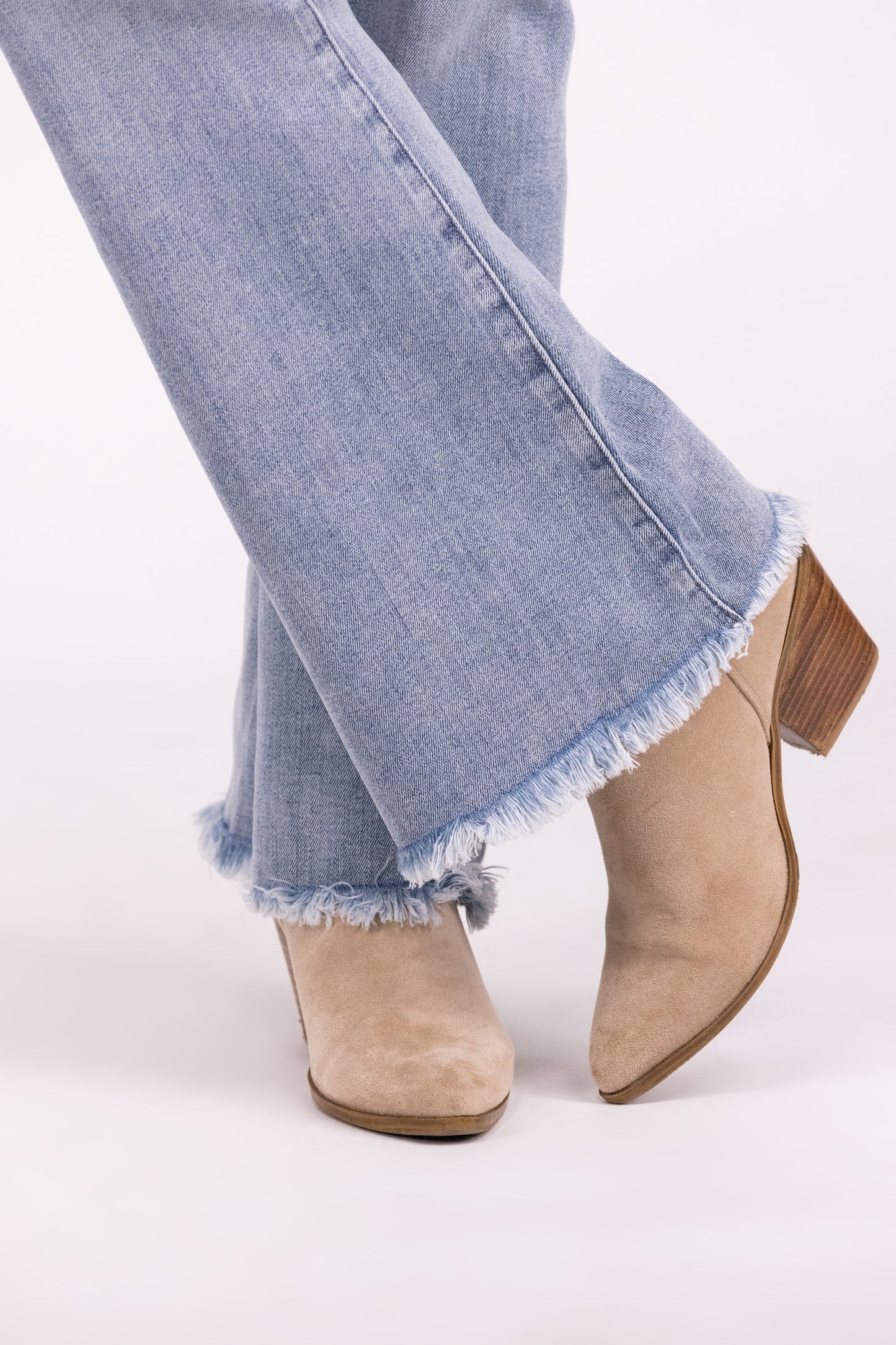 Feel This Moment from Lovervet: High-Rise Flare Denim