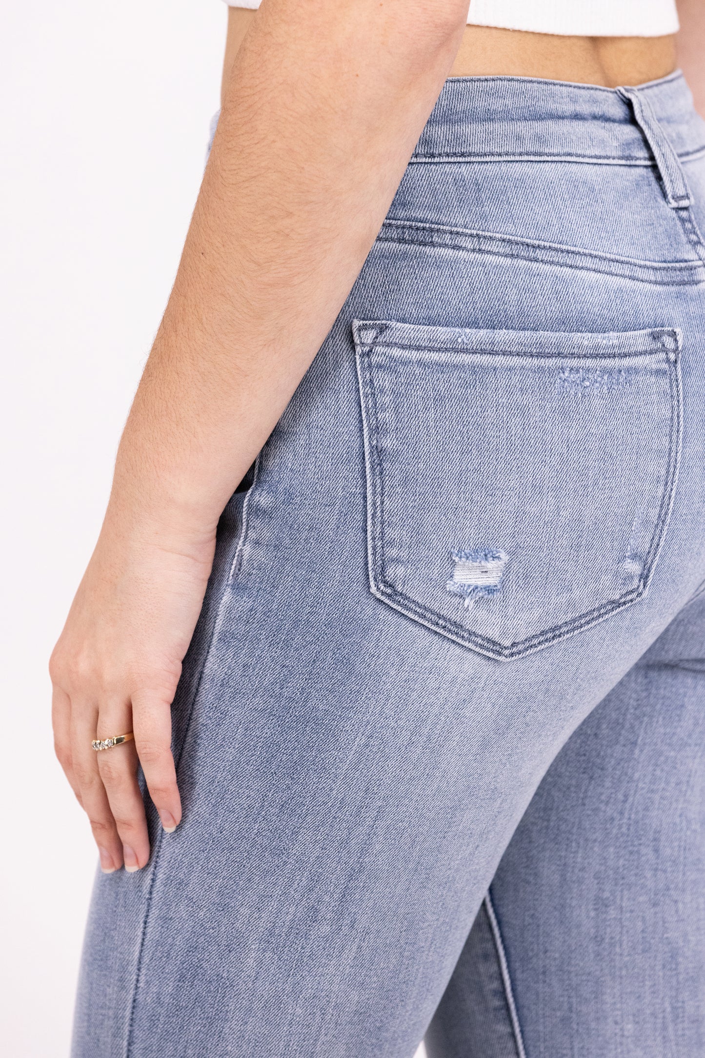 Feel This Moment from Lovervet: High-Rise Flare Denim