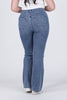 2 LENGTHS The Brooklyn from Lovervet: ALB Exclusive High-Rise Flare Denim featuring Patch Pockets Dart Detail