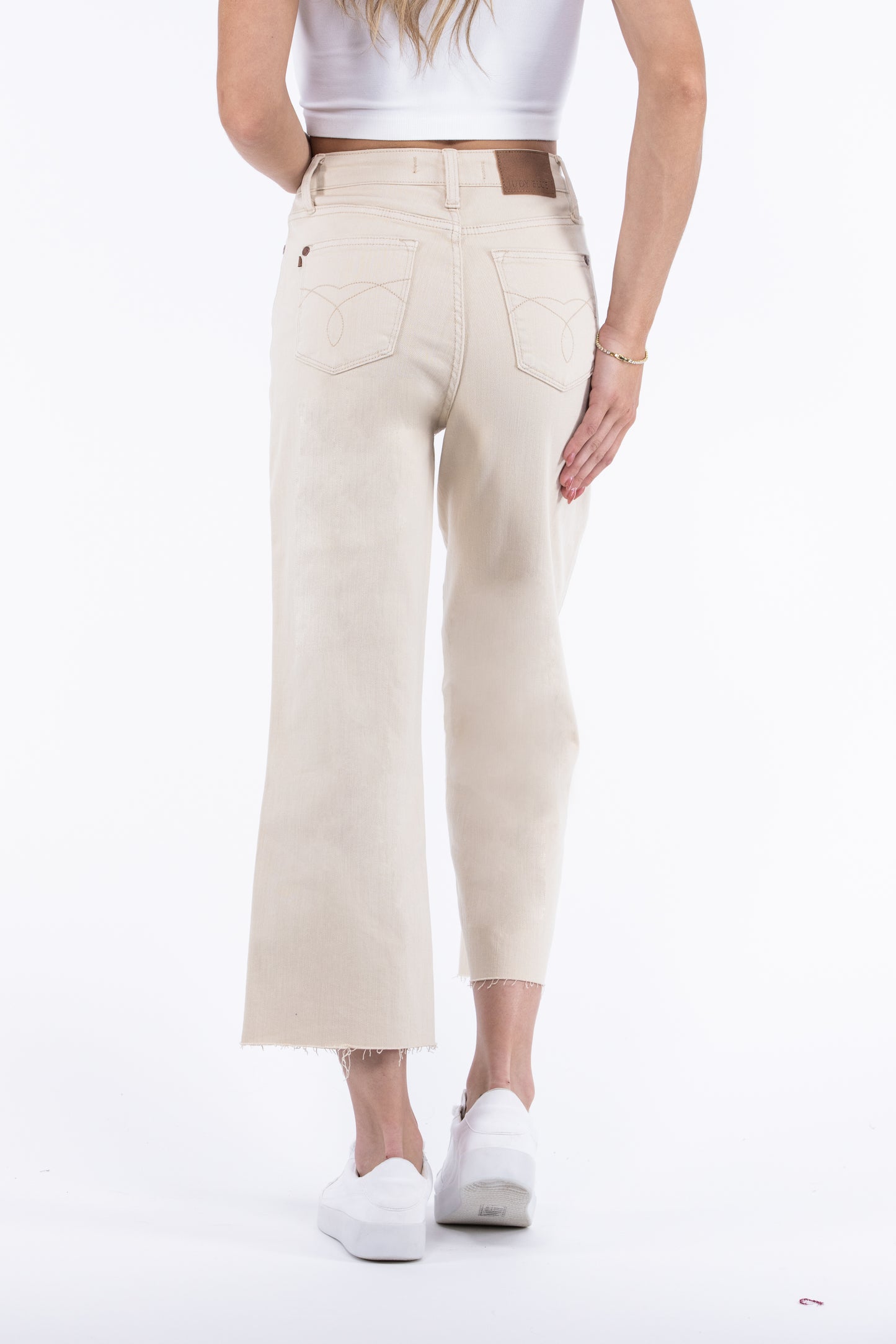 The Dillon from Judy Blue: High-Rise Garment Dyed Crop Wide