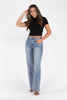 The Zara from Judy Blue: High-Rise Retro Wide Leg Denim with Front Yoke