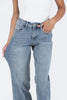 The Skylar from Judy Blue: Mid-Rise Straight Leg Denim with Distressing