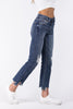 Rough And Tumble from Lovervet: Mid-Rise Crop Kick Flare Denim