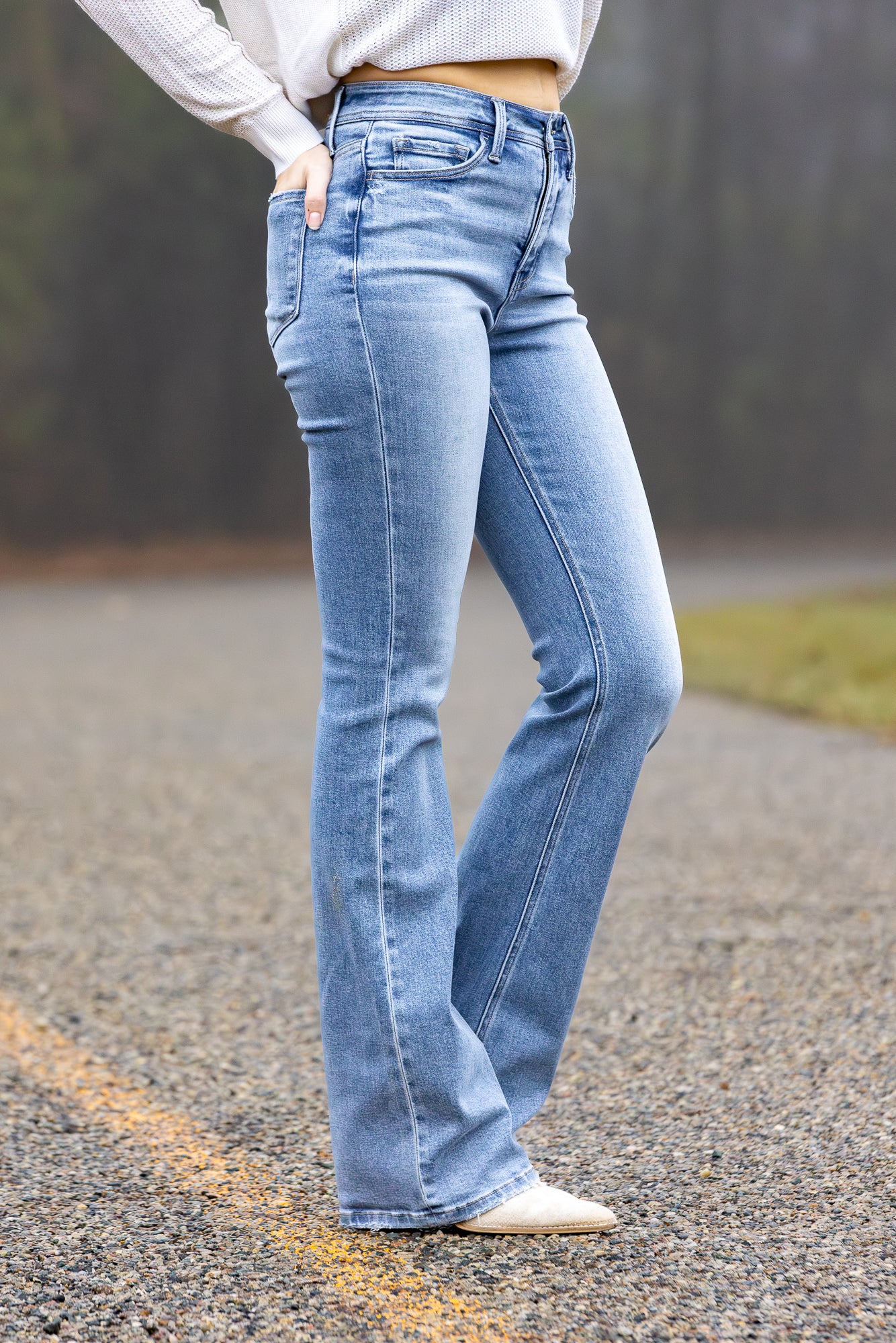 3 LENGTHS The Monica from Lovervet: High-Rise Tummy Control Slim Bootcut Denim