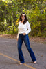 The Charlie from Lovervet: 3 Length High-Rise Tummy Control Relaxed Flare Denim