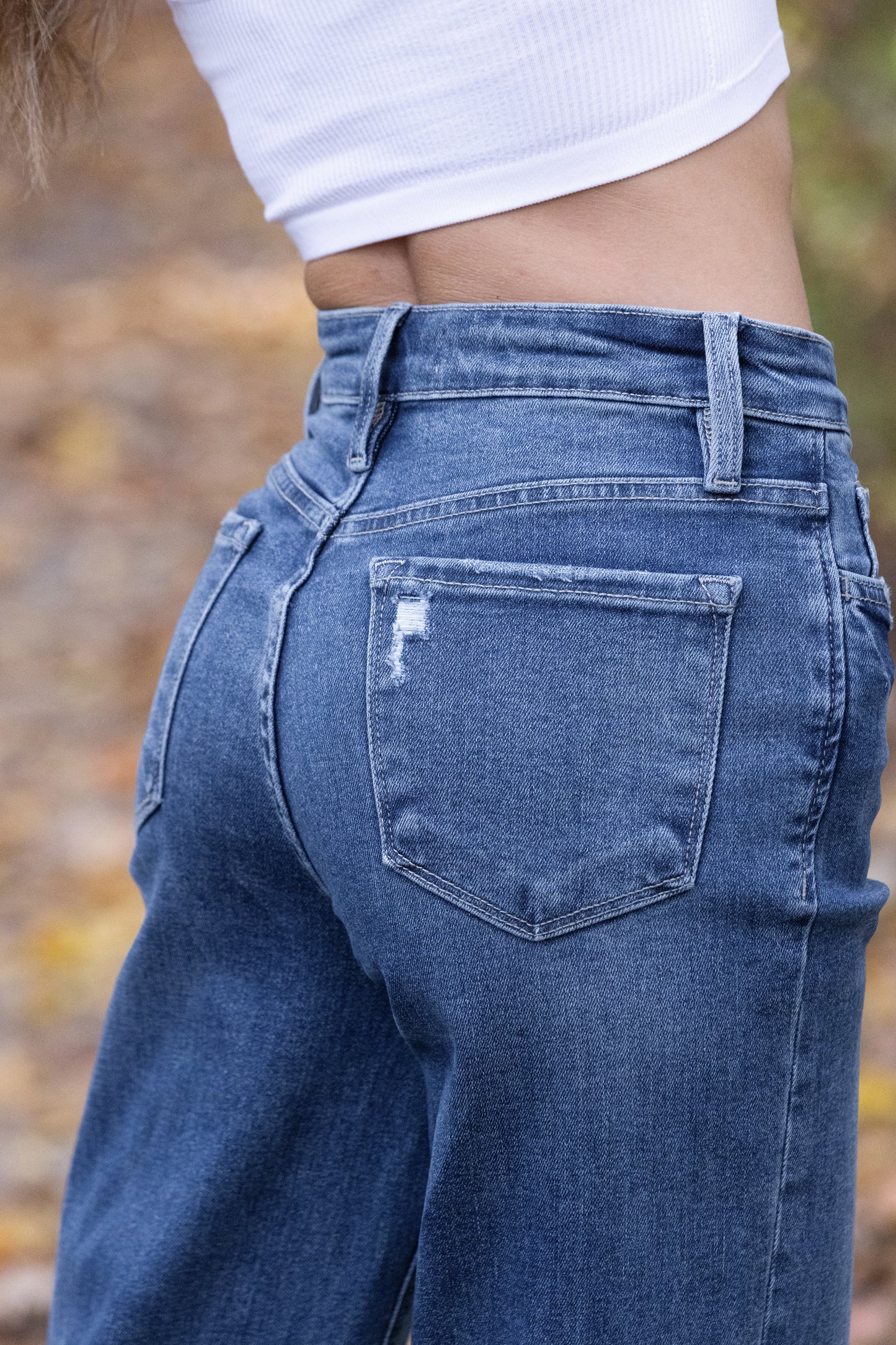 The Hannah from Lovervet: Super High-Rise Tummy Control Wide Leg Denim