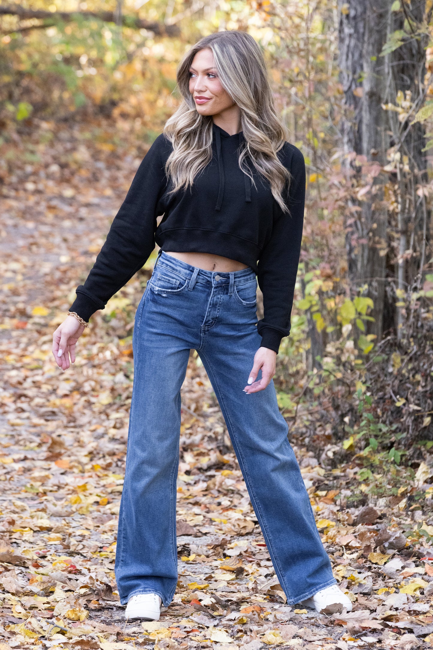 The Hannah from Lovervet: Super High-Rise Tummy Control Wide Leg Denim