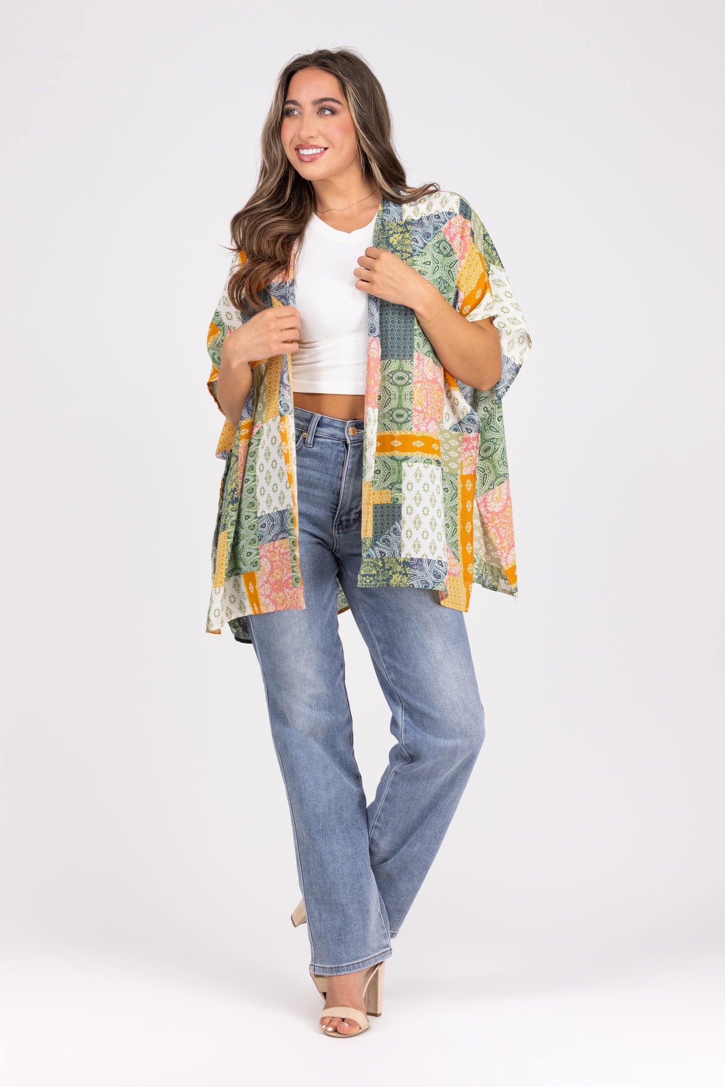 Patches in Paradise Kimono