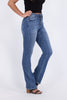 Think Happy Thoughts from Lovervet: High-Rise Slim Bootcut Denim