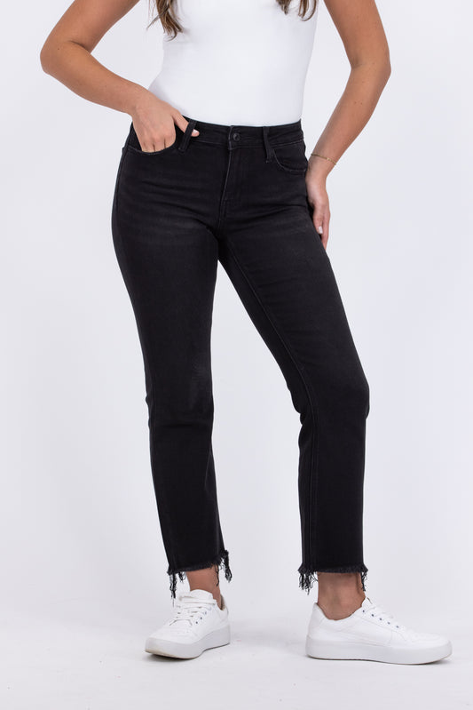 Fraying At The Edge from Lovervet: Mid-Rise Crop Flare Denim