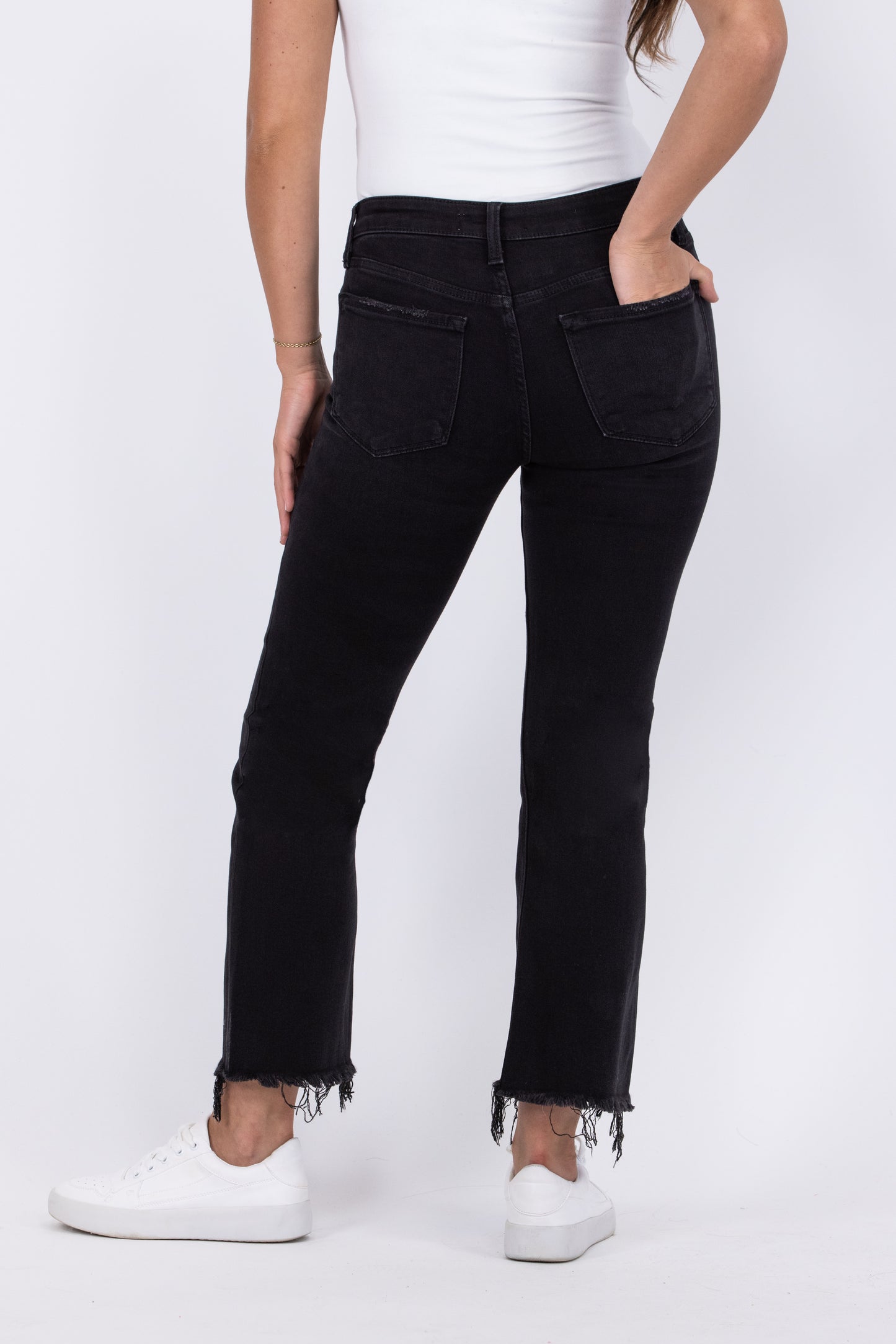 Fraying At The Edge from Lovervet: Mid-Rise Crop Flare Denim