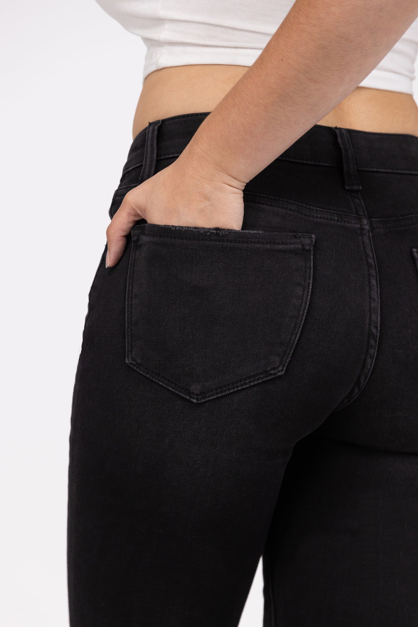 Fraying At The Edge from Lovervet: Mid-Rise Crop Flare Denim