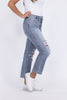 Have No Rivals from Lovervet: High-Rise Vintage Crop Straight Leg Denim