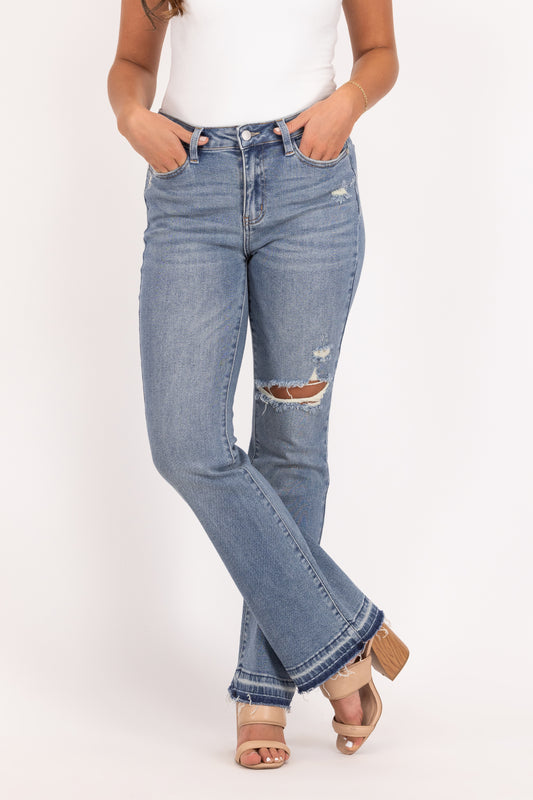 Welcome To My Life from Judy Blue: Mid-Rise Bootcut Denim