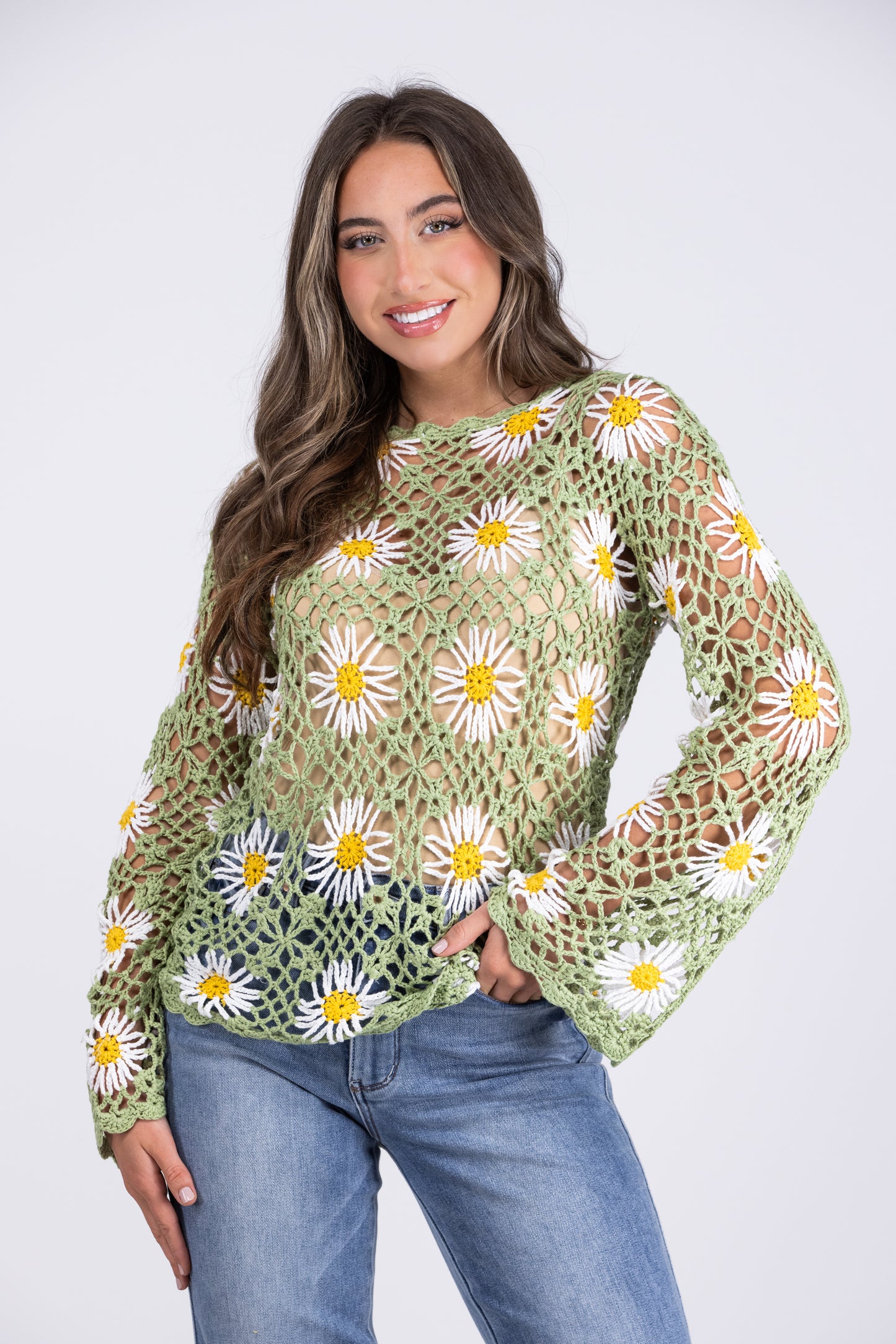 Daisy Pop Sweater Top