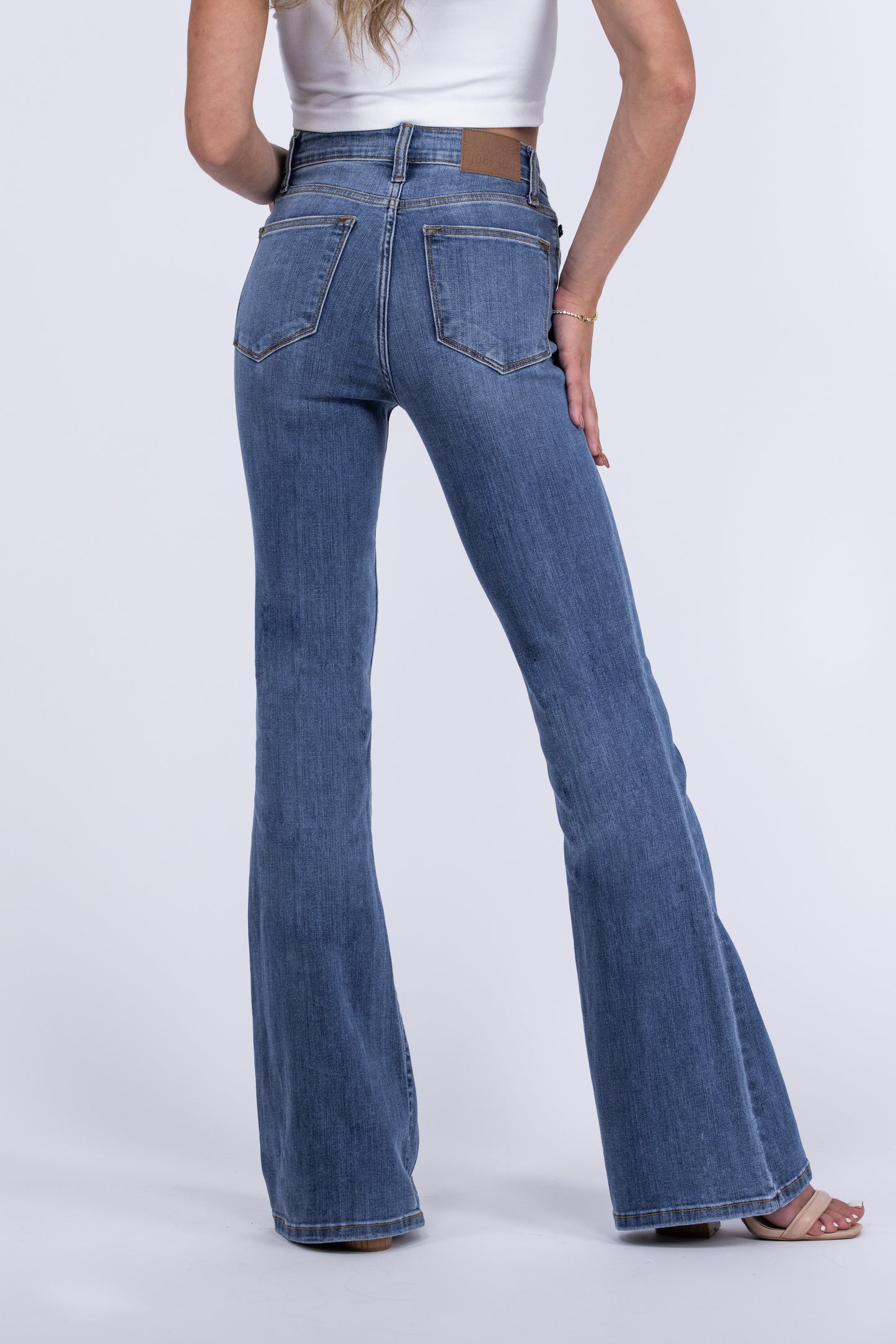 The Dallas from Judy Blue: High-Rise Classic Flare Denim