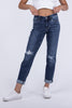 The Kaylee from Judy Blue: Mid-Rise Destroy Slim Denim