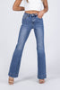 Beautiful Skies from Vervet: High-Rise Relaxed Flare Denim