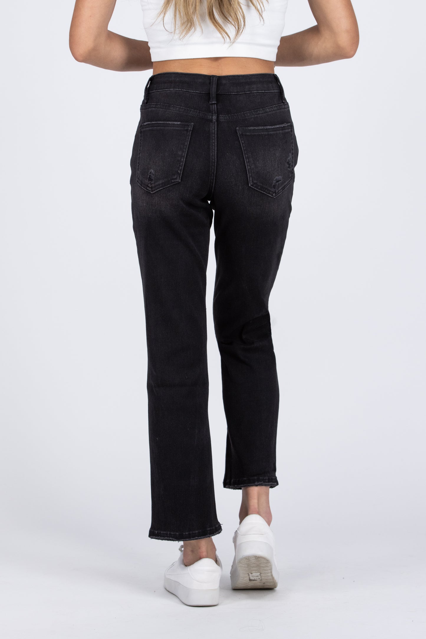 Life Is Too Short from Lovervet: High-Rise Button Fly Straight Leg Denim