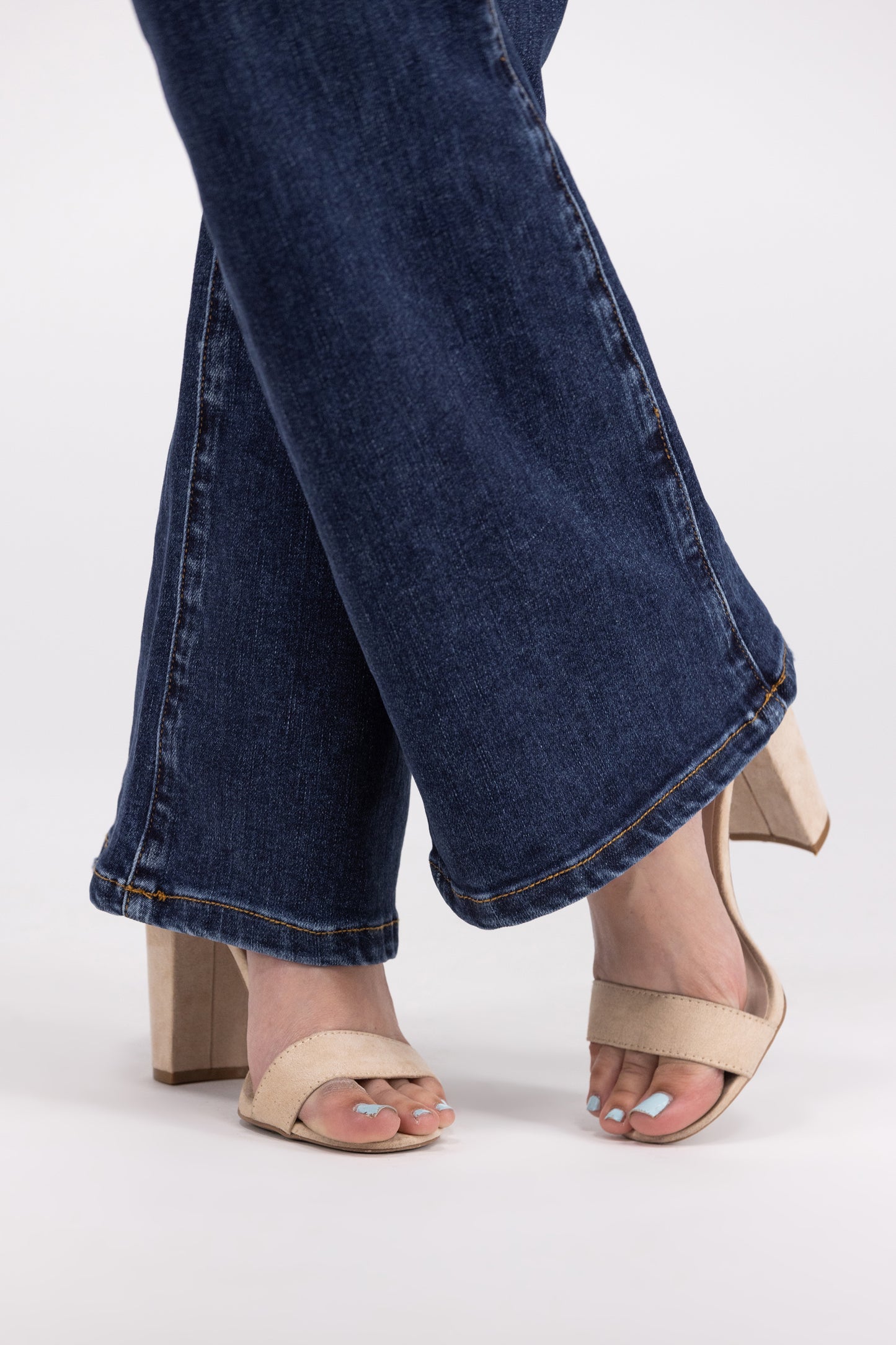 Stop Pretending from Lovervet: Mid-Rise Relaxed Bootcut Denim