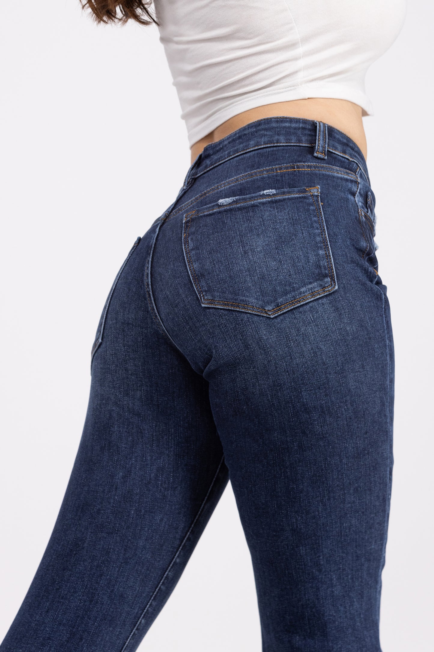 Stop Pretending from Lovervet: Mid-Rise Relaxed Bootcut Denim