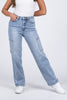 The Rosie from Judy Blue: High-Rise Cargo Wide Denim