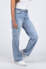 The Rosie from Judy Blue: High-Rise Cargo Wide Denim