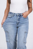 The Rosie from Judy Blue: High-Rise Cargo Wide Denim