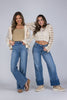 The Franki from Lovervet: High-Rise A Line Wide Leg Denim