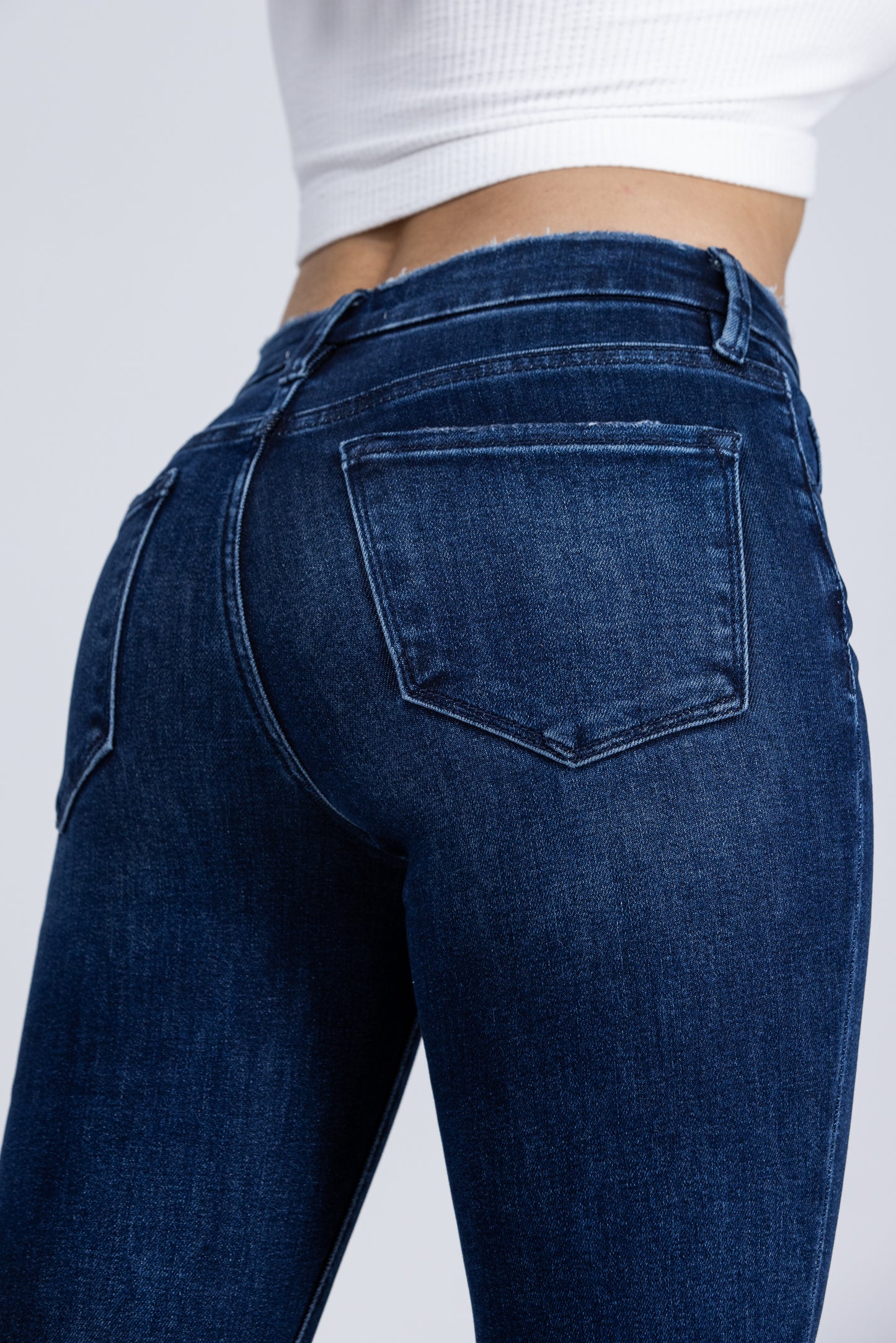 The Gwen from Lovervet *Three Length* Mid-Rise Tummy Control Flare Denim