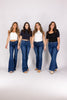 The Gwen from Lovervet *Three Length* Mid-Rise Tummy Control Flare Denim