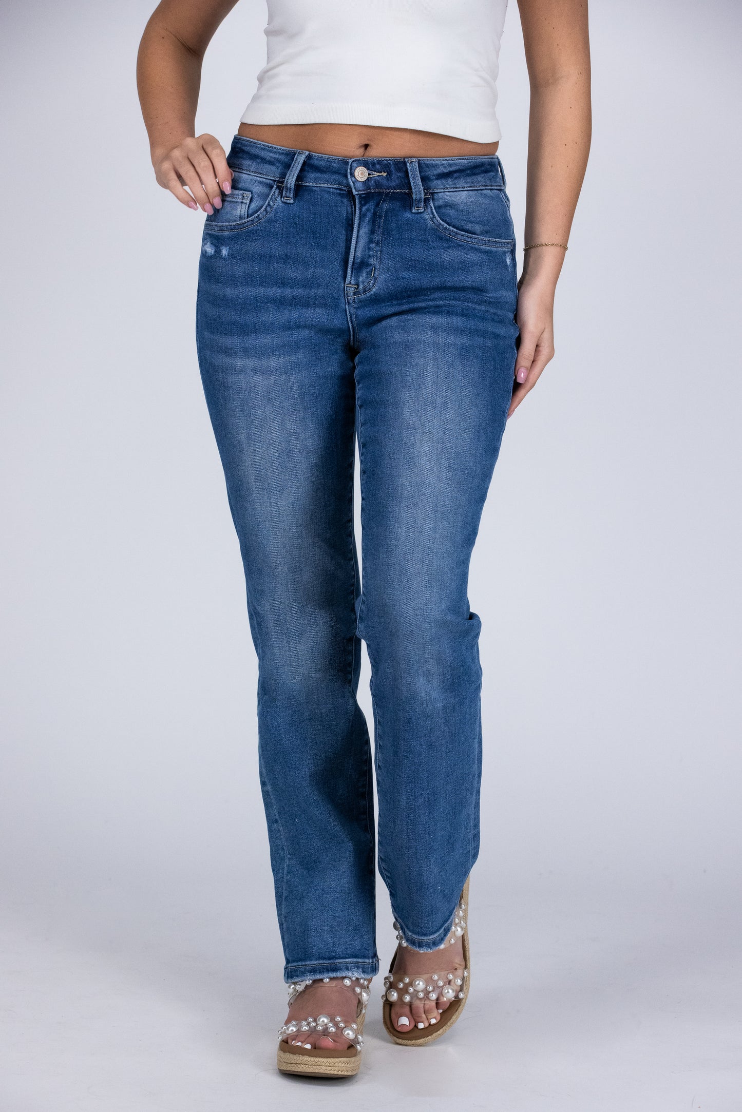 The Cleo from Lovervet: Mid-Rise Straight Denim