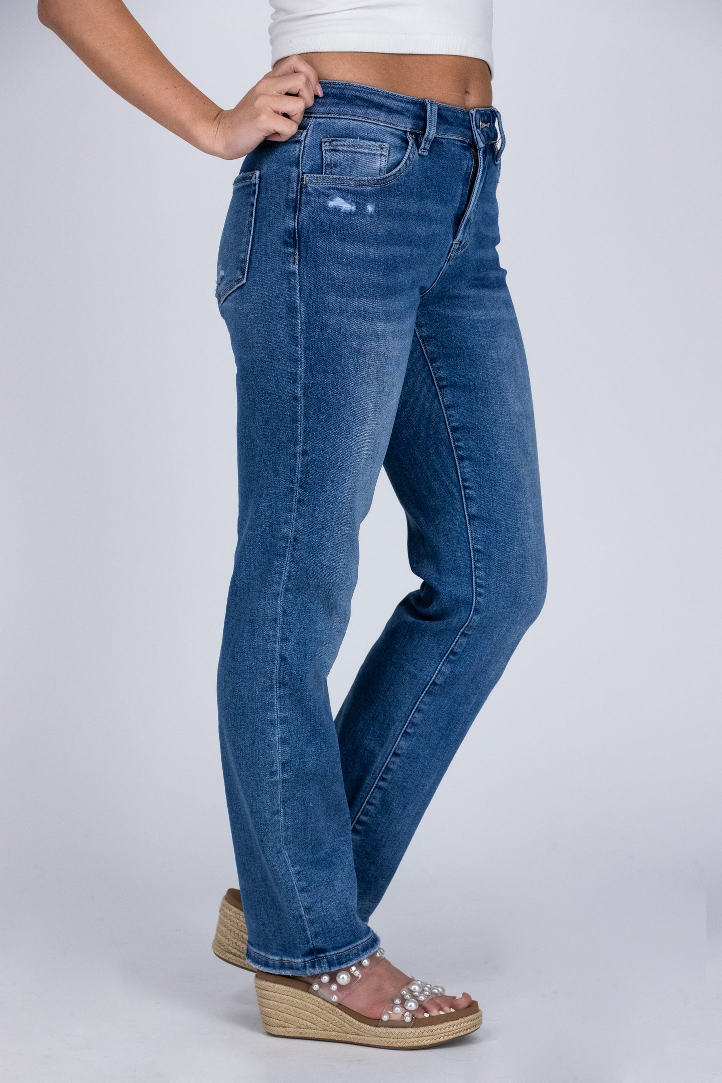 The Cleo from Lovervet: Mid-Rise Straight Denim