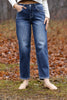 The Taryn from Lovervet: High-Rise Slim Barrel Denim