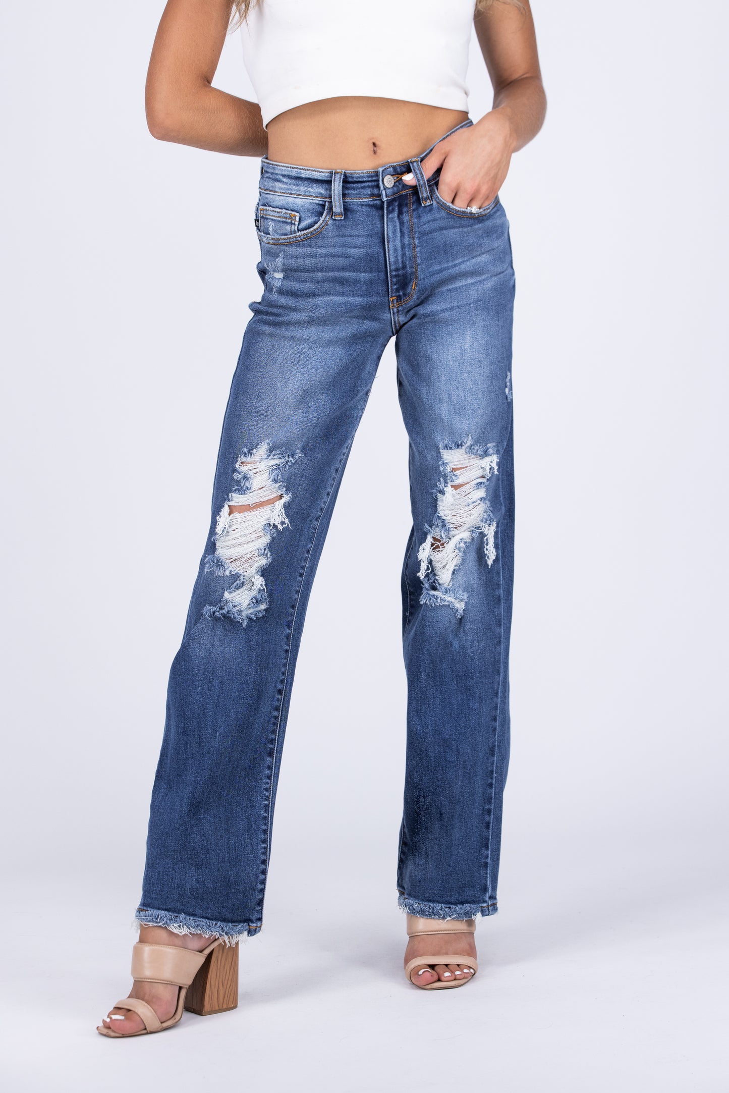 Best Of Everything from Judy Blue: Mid-Rise Dad Denim