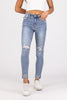 Have More Fun from Judy Blue: Mid-Rise Cuffed Skinny Fit Denim