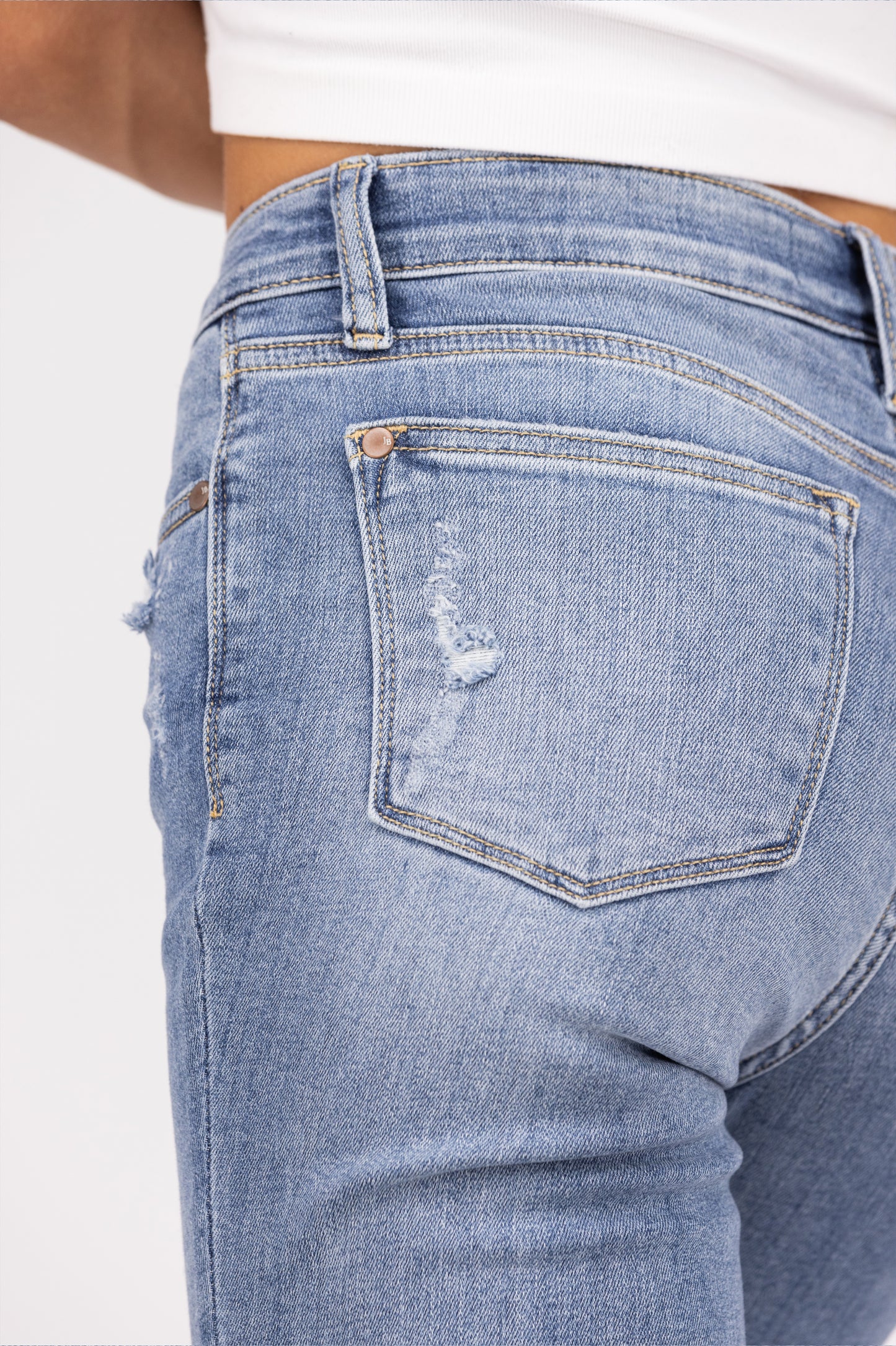 Have More Fun from Judy Blue: Mid-Rise Cuffed Skinny Fit Denim