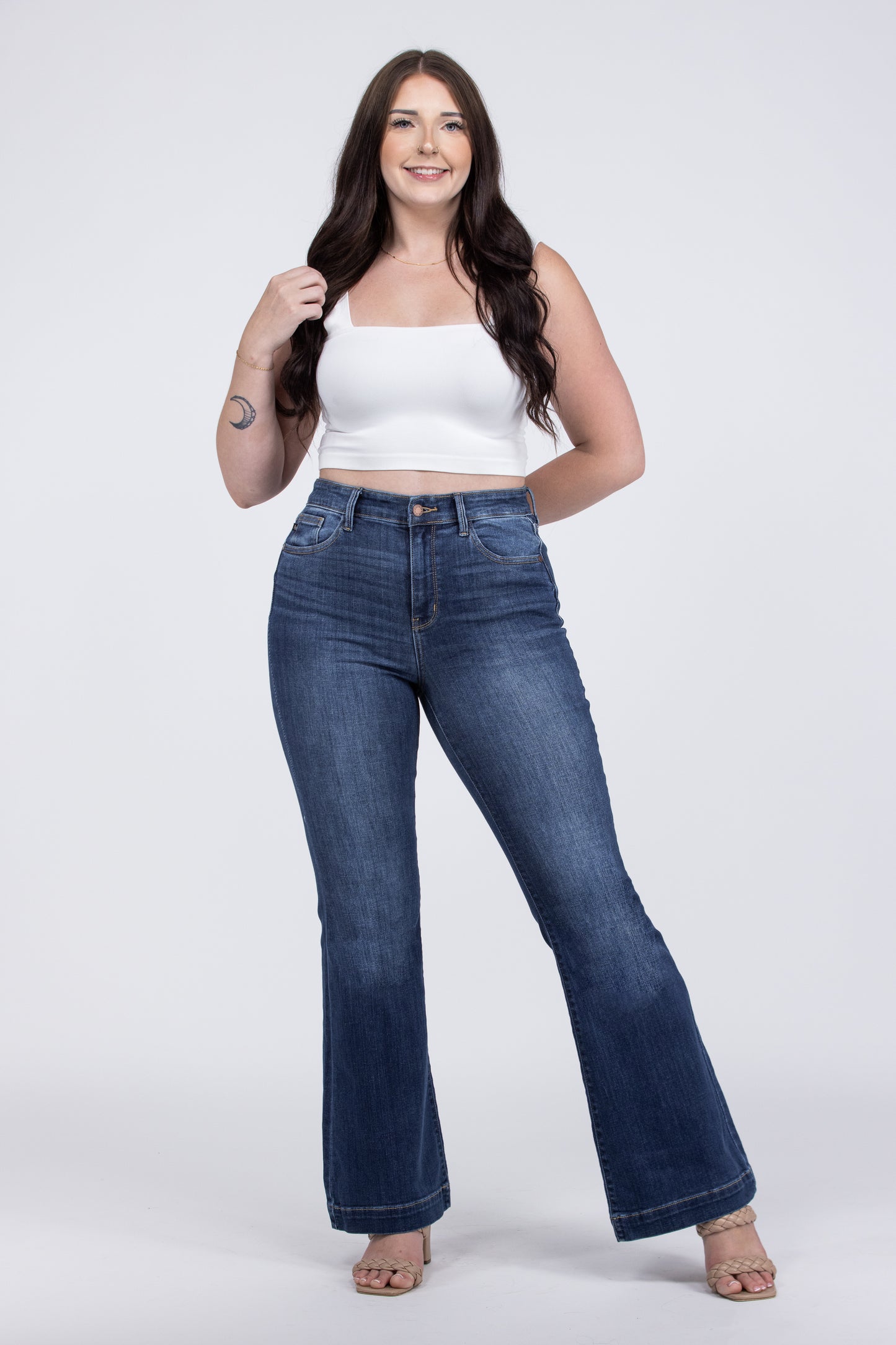 The Becca from Judy Blue: High-Rise Flare Denim