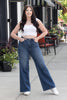 The Quinn from Judy Blue: High-Rise Tummy Control Retro Wide Leg Denim