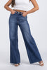 The Quinn from Judy Blue: High-Rise Tummy Control Retro Wide Leg Denim