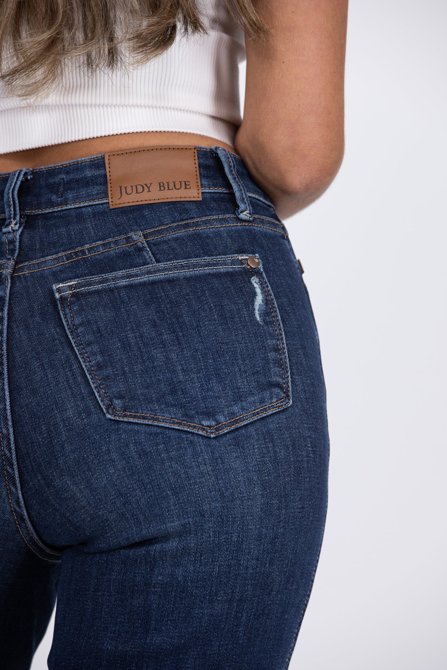 The Britney from Judy Blue: High-Rise Tummy Control Classic Straight Leg Denim