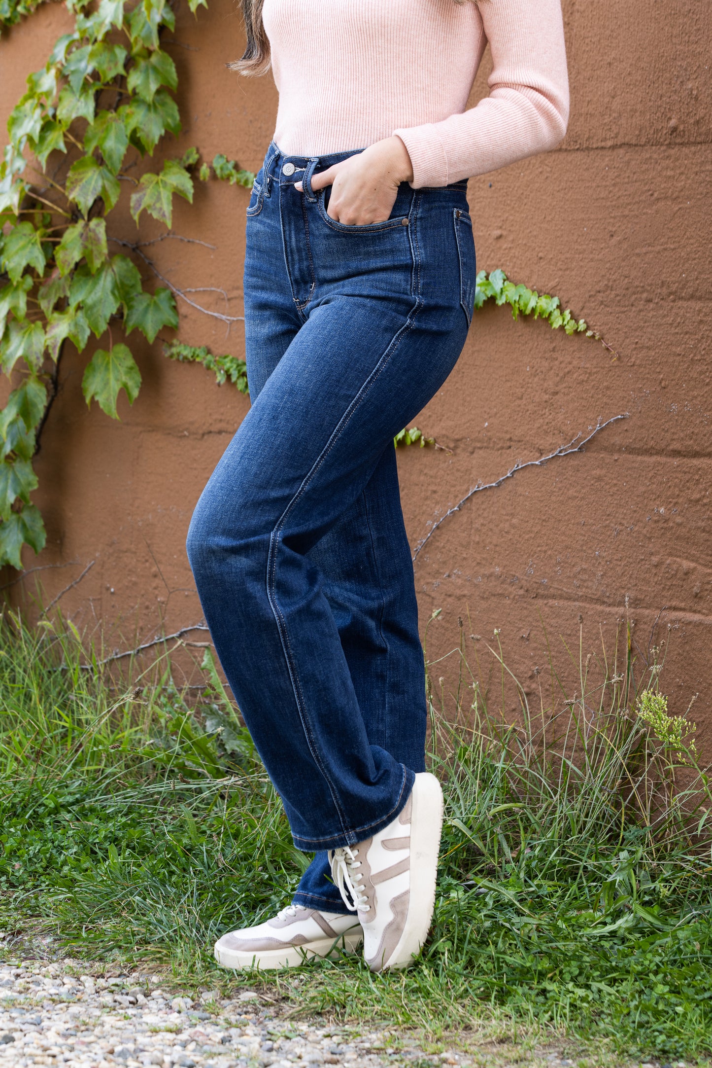 The Britney from Judy Blue: High-Rise Tummy Control Classic Straight Leg Denim