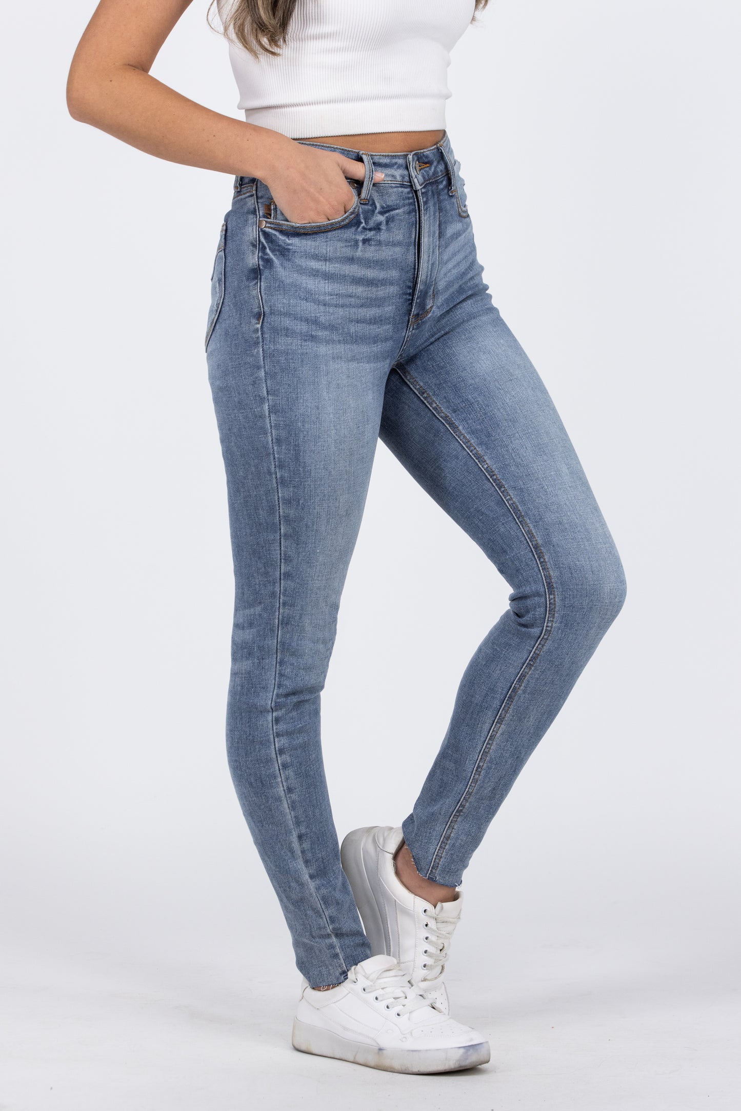 Protect Your Heart from Judy Blue: High-Rise Tummy Control Vintage Skinny Fit Denim