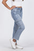 Sun Shining In The Sky from Lovervet: Mid-Rise Slim Straight Fit Cargo Denim