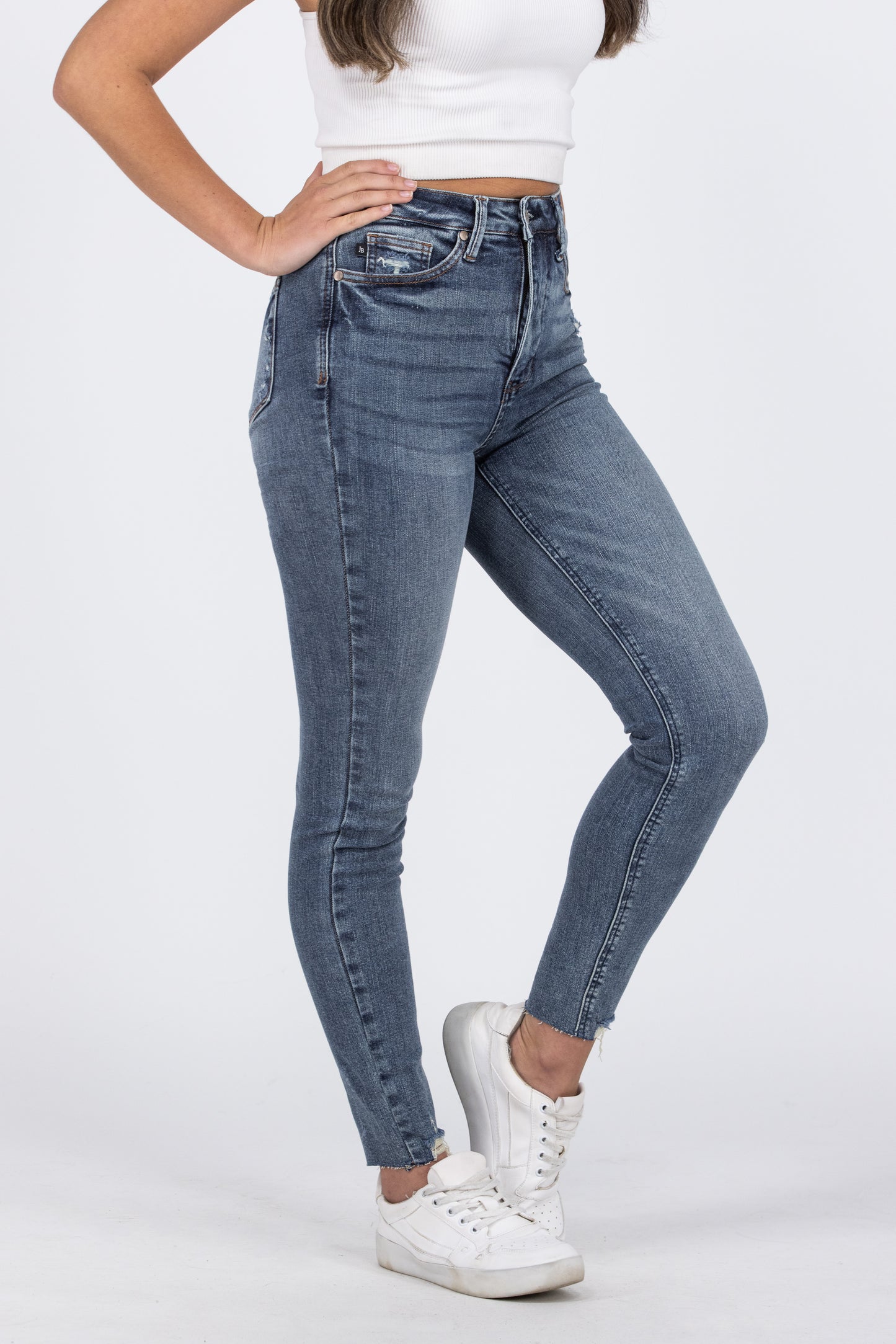 Out Of Your Mind from Judy Blue: High-Rise Tummy Control Skinny Fit Denim