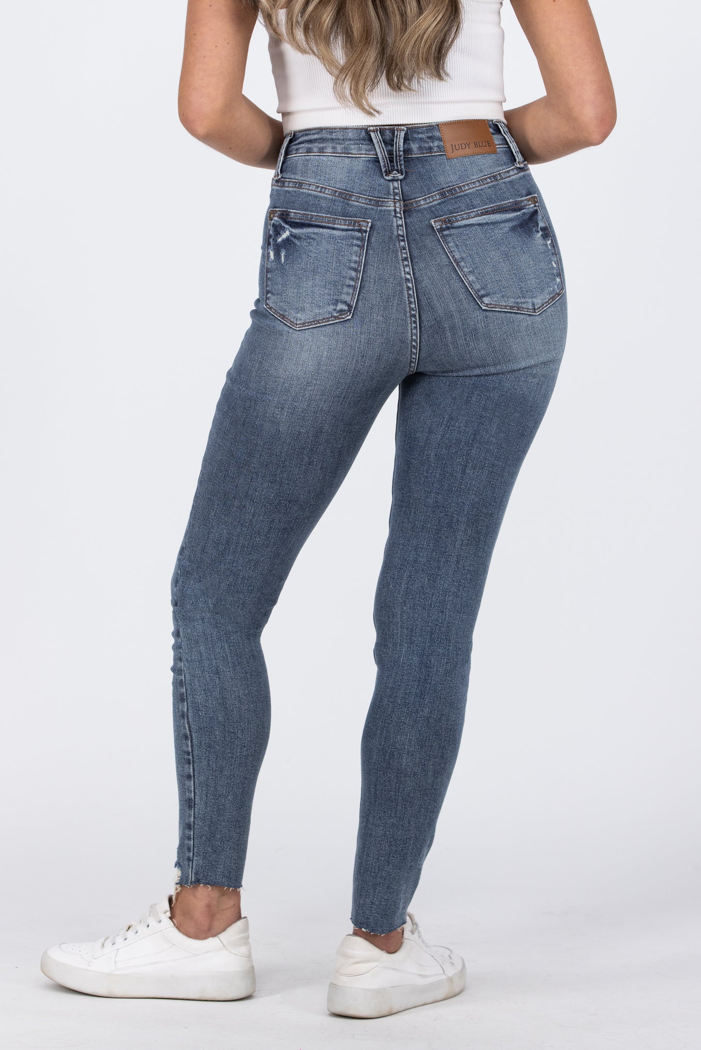 Out Of Your Mind from Judy Blue: High-Rise Tummy Control Skinny Fit Denim