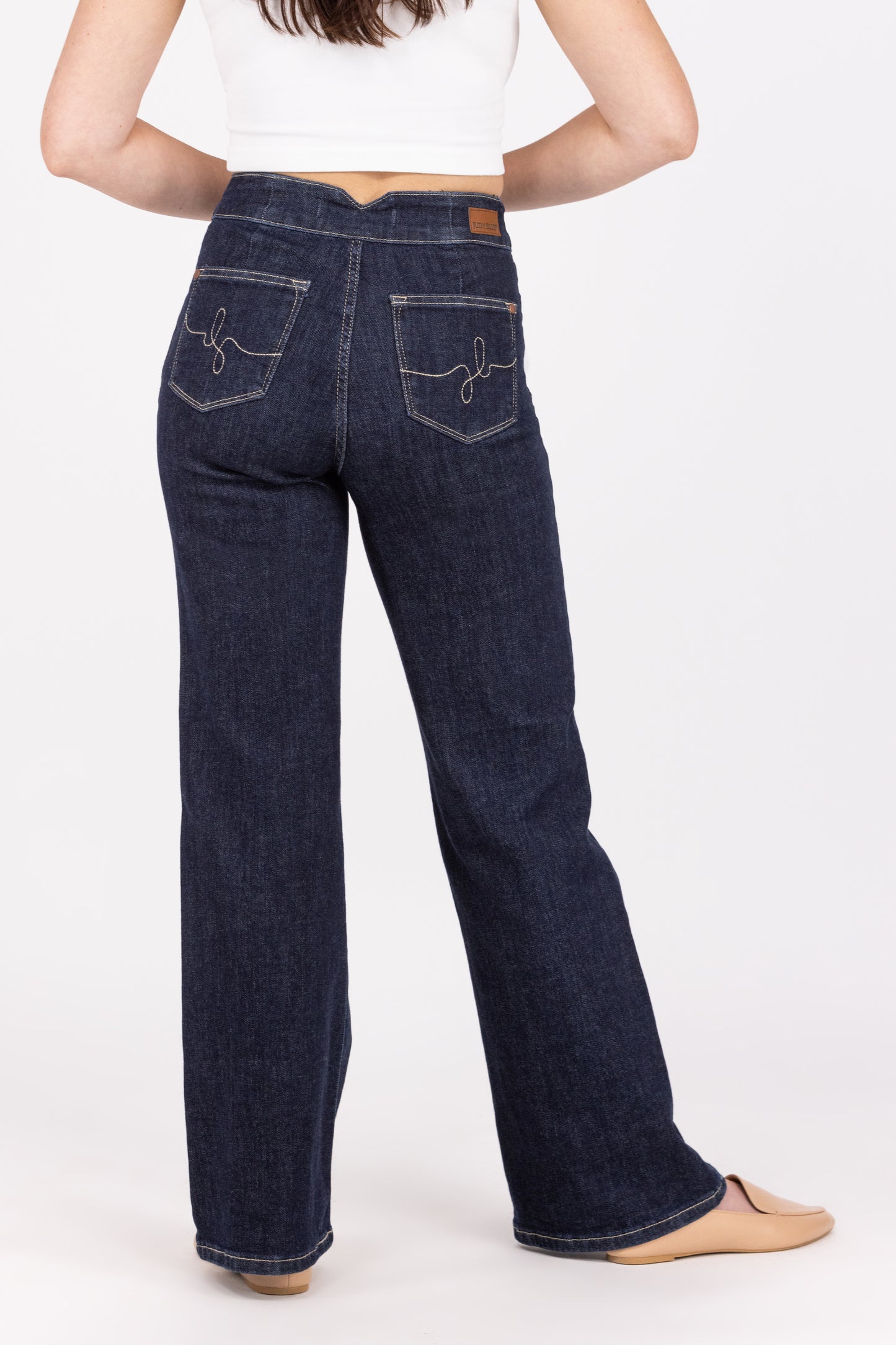 The Belle from Judy Blue: High-Rise Wide Leg Denim